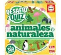 Educa Borrás Desafío Quiz Animales Y Naturaleza, Jeu de société familial avec 380 questions d'histoire, à partir de 6 ans (18219) EDUCA Tranche d'âge : +7 ans