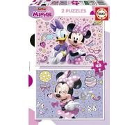 Educa Borras Minnie Mouse Puzzle with 2x48 parts Rosa Rosa One Size