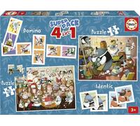 Educa Borras Superpack 4-en-1 Histoires de la forêt de Kasandra Puzzle Multicolore Multicolore One Size
