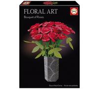 Educa Borrás Jeu éducatif Bouquet Roses Art floral Rouge Enfants