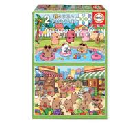 Educa Capybaras Capyfun Puzzle 2x100 Pièces