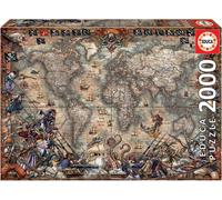 Educa - Carte du monde des pirates 2000 pièces puzzle
