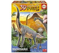 Educa - Casse-tête Créature Brachiosaurus | Assemblez Votre Propre Dinosaure en 3D de 50 cm de Long et 47 cm de Haut. 64 Pièces en Carton Recyclé. Images Photoréalistes | A partir de 5 Ans (19383)