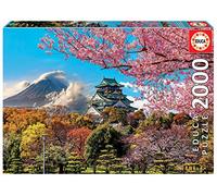 Educa - Château d'Osaka Japon Puzzle 2000 Pièces Adulte | Illustration Architecture Voyage | 96 x 68 cm | Dès 14 Ans (19276)