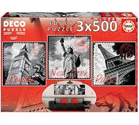 Educa Borrás – Puzzle pour enfants Big Cities Deco – 3 x 500 pièces