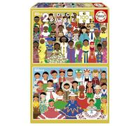 Educa - Coffret de 2 Puzzles pour Enfants de 100 pièces | Amérique et Afrique | Recommandé pour Les Enfants de 6 à 8 Ans (20479)