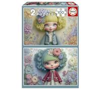 Educa - Coffret de 2 Puzzles pour Enfants de 100 pièces | Fleurs de Fleurs | Recommandé pour Les Enfants de 6 à 8 Ans (20499)