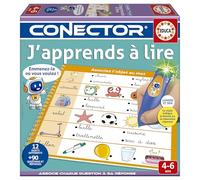 Educa Borrás – Jeu éducatif Conector J'apprends à Lire – 90+ questions, 12 thèmes, livre et crayon