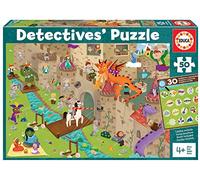 Educa - Detectives' Puzzles | Chateau | Puzzle Enfant 50 Pièces | Assemblez Le Puzzle Et Trouvez Les Objets Perdus | +4 Ans (18895)