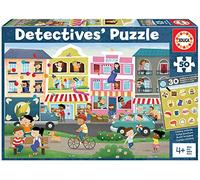 Educa - Detectives' Puzzles, en Ville, Puzzle Enfant 50 pièces, Assemblez Le Puzzle et Trouvez Les Objets perdus, Plus 4 Ans (18894)