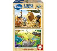Puzzle en bois Disney - Educa - Animaux - 50 pièces - Pour enfants dès la naissance