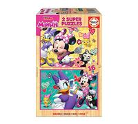 Educa - Disney Mickey Top Départ Minnie & The Happy Helpers 2 Puzzles de 16 pièces (17623)