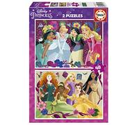 Educa - Disney Princess | Ensemble de 2 Puzzles pour Enfants avec 48 pièces | Mesure : 28 x 20 cm | Composé de Grandes pièces Parfaitement finies | +4 Ans (19675)