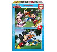 Educa Borrás Puzzle Disney Mickey & Friends 2x48 pièces pour enfants (18885)