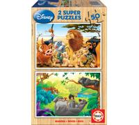 Educa - Disney Animal Friends. Puzzle Bois 2 x 50 pièces. +4 Ans Ref. 13144