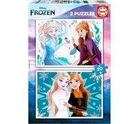 Educa Borrás – Lot de 2 puzzles pour enfants Frozen 20 pièces 28x20 cm dès 4 ans (19736)