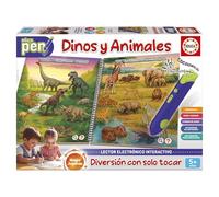 Educa - Educapen Dinos et Les Animaux | Jeu éducatif pour Enfants à partir de 5 Ans | Carnet avec Questions et Lecteur électronique | Enfants 5 6 7 Ans (20322)