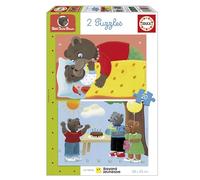 Educa Borrás Puzzle Petit Ours Brun – 2 puzzles de 20 pièces – Dès 4 ans