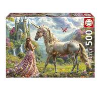 Educa Borrás – Puzzle 500 pièces Fées, Licornes et Papillons 48x34 cm À partir de 11 ans