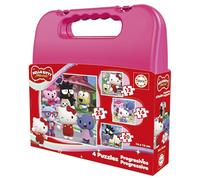 Educa - Hello Kitty Superstyle | Coffret de 4 Puzzles progressifs pour Enfants de 12 à 25 pièces | Recommandé pour Les Enfants de 3 à 5 Ans (20511)