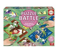 Educa - Histoires de batailles de Puzzle. Une véritable Bataille de pièces | Soyez Le Premier à Terminer Votre Puzzle pour Devenir Le Gagnant. A partir de 4 Ans (20117)