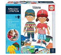 Educa - J'apprends à Habiller Les Personnages | Apprendre C'est Amusant | Jouet éducatif pour Enfants de 4 Ans | Ils apprendront Les vêtements habituels du Quotidien en habillant Les Personnages