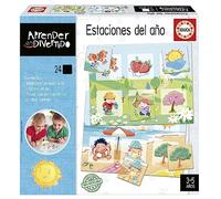 Educa - J'apprends Les Saisons | Apprendre C'est Amusant | Jouet éducatif pour Enfants 3 Ans pour Apprendre à identifier Les éléments de Chaque Saison de l'année. 24 emboîtables (19289)