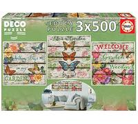 Educa 3x500 Jardin À La Campagne