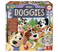 Educa - Jeu de société éducatif Travel Doggies | Choisissez Un Personnage et en parcourant Le Plateau Vous trouverez des éléments de Votre Chien et préparez-Le pour Les Vacances. A partir de 4 Ans