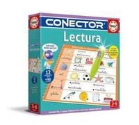 Educa Borrás - Jeu Conector J'apprends à Lire - 90+ Q/R, 12 thèmes, son & lumière, 4+
