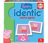 Educa - Jeu éducatif pour Les bébés à partir de 3 Ans. Identic Peppa Pig. Jeu d'acuité visuelle et de mémoire avec 36 Cartes pour Former des Paires (16227)