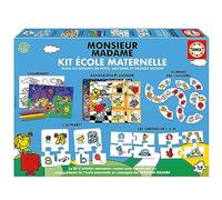 Educa - Kit Ecole Maternelle Monsieur Madame, Nouveau kit Complet d’activités en français,la façon la Plus Amusante d’Apprendre Tout en Jouant avec nos Personnages préférés. plus3 Ans (19691)