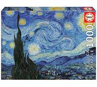 Educa - La Nuit étoilée, Vincent Van Gogh | Puzzle de 1000 pièces | Mesure approximative: 68 x 48 cm | À partir de 14 Ans (19263)