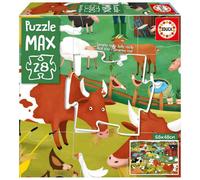 Educa Borrás Puzzle Max enfant Animaux de la ferme 28 grandes pièces (19955)
