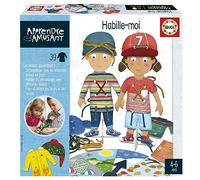 Educa - Learning is Fun Dress Me Up, Jeu éducatif pour Les Enfants à partir de 4 Ans. Ils apprendront Les vêtements habituels de Tous Les Jours en habillant Les Personnages (19600)
