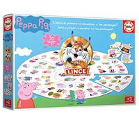 Educa Lince Peppa Pig 18509 Jeu de société pour Enfants 70 Images, améliore Les Reflets et l'acuité visuelle des garçons et des Filles. Jeu de Plateau pour Toute la Famille, recommandé à partir de 3