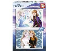 Educa - Lot de 2 Puzzles pour Enfants avec 20 pièces et Les Images de Frozen et Ses Amis. Taille : 28 x 20 cm. Recommandé pour Les 4 Ans et Plus (19736)