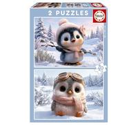 Educa - Lot de 2 Puzzles pour Enfants de 20 pièces chacun | Puzzle Pingouins Adorables | Recommandé pour Les Enfants de 4 à 6 Ans | 2 x 20 (20505)