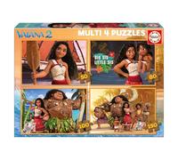 Educa - Lot de 4 Puzzles progressifs pour Enfants de 50 à 150 pièces avec des Images de Moana 2. Dimensions : 34 x 24 cm. Recommandé à partir de 3 4 5 Ans (20104)