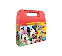 Educa Borrás Puzzle Mickey Mouse Clubhouse Set 4 puzzles progressifs Valise Dès 3 ans (16505)