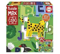 Educa - Max Puzzle pour Enfants avec Une Image éducative | Animaux de l'alphabet | 28 Grandes pièces, faciles à Manipuler et à Assembler | 3, 4 et 5 Ans (20492)