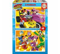 Educa- Mickey and The Roadster Racers 2 Puzzles pour enfants, 48 pièces, à partir de 4 ans (17239) EDUCA