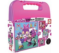 Educa - Minnie Happy Helpers, valise progressive, puzzle pour enfants de 12, 16, 20 et 25 pièces, pour les 3 ans et plus (17638) EDUCA