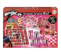 Educa - Miraculous Ladybug. Set Spècial Multi Jeux: 8 en 1 Special 8 in 1 Set Comprend des Jeux avec Les Personnages préférés des Petits à la Maison. Recommandé à partir de 4 Ans (17261)