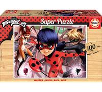 Educa - Miraculous Ladybug. 2 Puzzles Enfant Bois de 50 pièces. +4 Ans. Ref. 17957