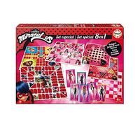 Educa - Miraculous Ladybug. Set Spècial Multi Jeux: 8 en 1 Special 8 in 1 Set Comprend des Jeux avec Les Personnages préférés des Petits à la Maison. Recommandé à partir de 4 Ans (17261)
