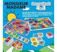 Educa - Monsieur Madame Superpack. Multiples possibilités de Jeux. Comprend des Dominos, Un Identique et 2 Puzzles, Jeu de société pour Les Enfants à partir de 3 Ans (19403)