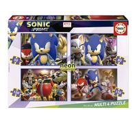 Educa Borrás Puzzle phosphorescent Multi 4 Sonic Prime Neon 50-150 pièces 34 x 24 cm multicolore