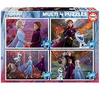 Educa - MultiPuzzles La Reine des Neiges. 4 Puzzles Progressifs pour Enfants. Recommandé à partir de 5 Ans (18640)