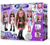 Educa - My Model K-Pop poupée articulée de Mode à Habiller et coiffer | Crée Plus de 150 Styles k-Pop avec de Vrais Cheveux et des Accessoires | Dès 6 Ans (20787)